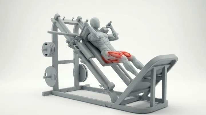 Machine Hack Squat, 3D demonstration