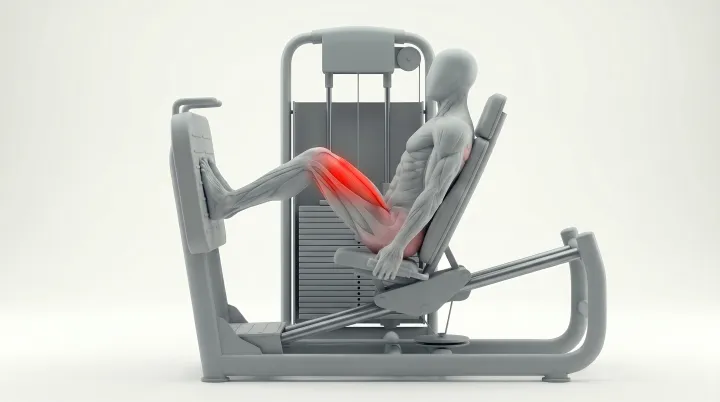 Machine Horizontal Leg Press, 3D demonstration