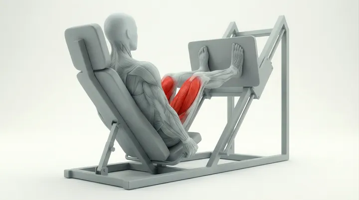 Machine Leg Press, 3D demonstration