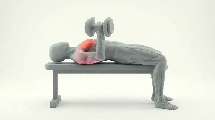 Neutral-Grip Dumbbell Bench Press, 3D demonstration