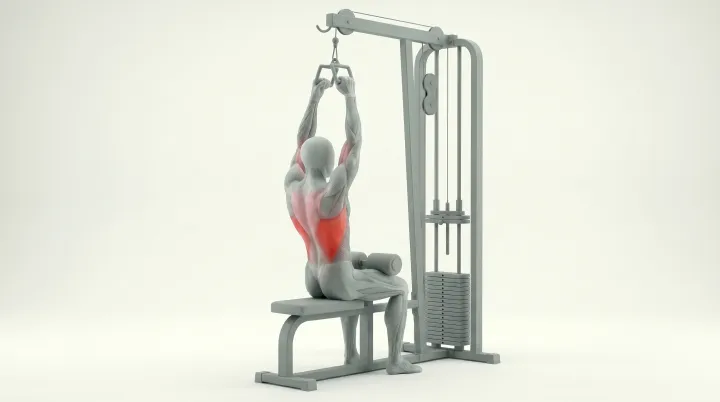 Neutral-Grip Lat Pulldown, 3D demonstration