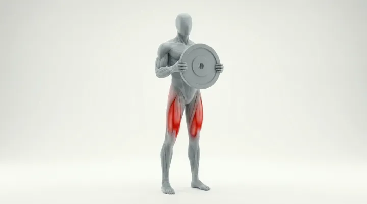 Plate Forward Lunge, 3D demonstration