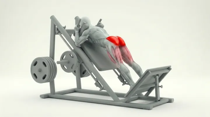 Reverse Hack Squat, 3D demonstration