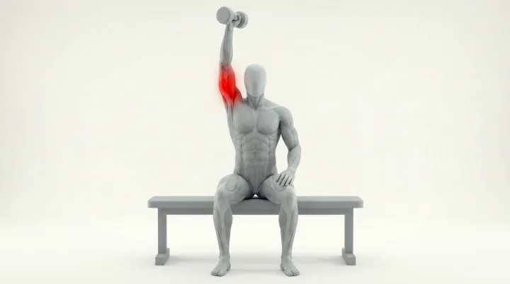 Single-Arm Tricep Extension, 3D demonstration