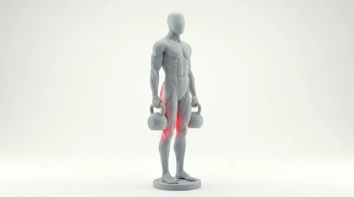 Single-Leg Dumbbell Romanian Deadlift (Deficit), 3D demonstration