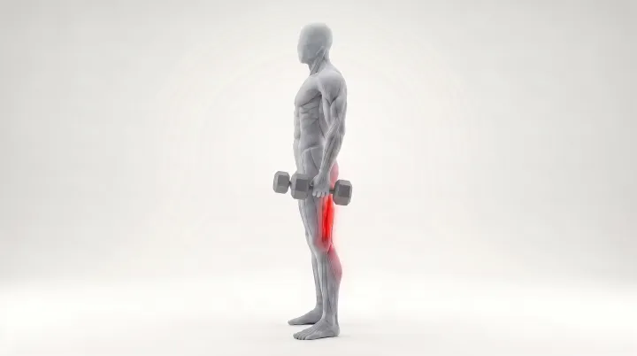 Single-Leg Dumbbell Romanian Deadlift, 3D demonstration
