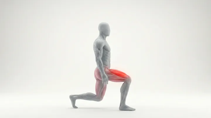 Split Squat Isometric Hold, 3D demonstration