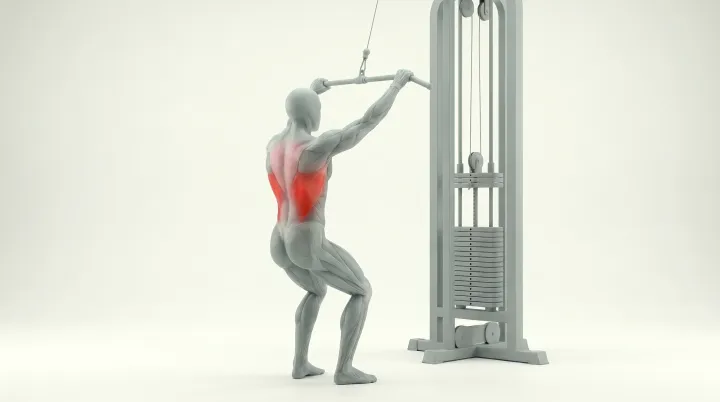 Straight-Arm Lat Pulldown, 3D demonstration