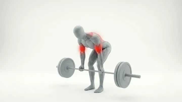 Underhand Barbell Row, 3D demonstration