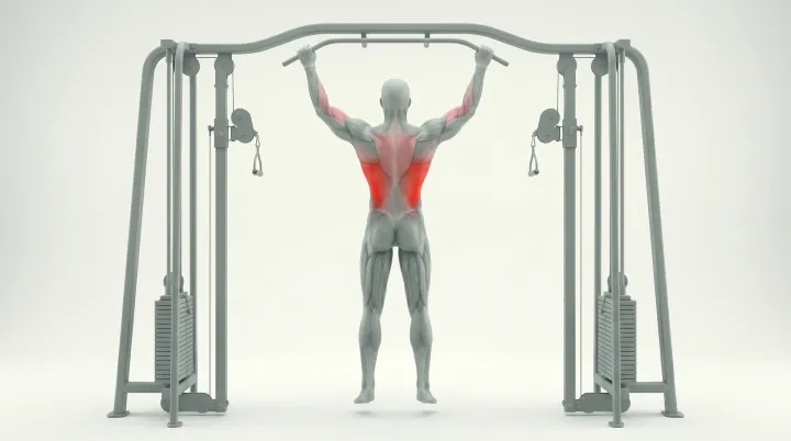 Wide-Grip Pull-Up, 3D demonstration