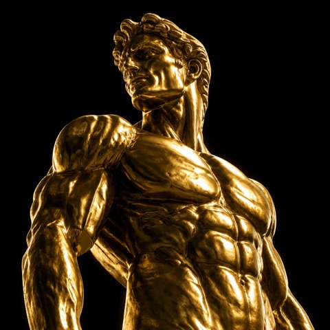 Gold league statue