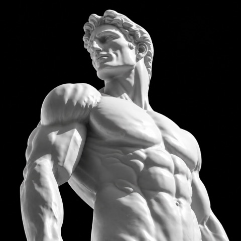 Marble league statue